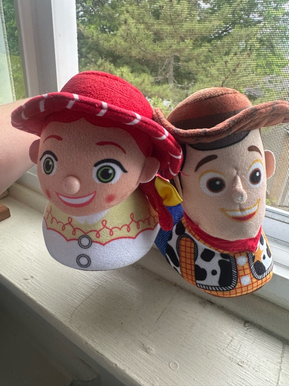 Disney Toy Story 3-dimensional Woody & Jessie Kids Slip-On Slippers US 5-6 New